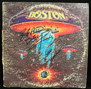 Brad Delp & Barry Goudreau Autographed Boston Debut Vinyl Record JSA