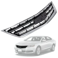For Chevrolet Impala 3.6L 2014-2020 Front Upper Grille Black & Chrome ABS Grill