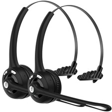 2 PACK Mpow Wireless Bluetooth Headsets Noise Cancelling Headphones Truck Driver