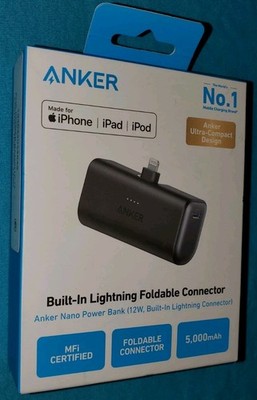 Anker Nano 5000MAh Power Bank w/ Lightning Foldable Connector (MFi-Certified) 