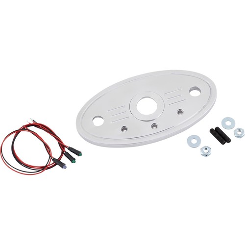 Aluminum Polished Oval Switch Plate & LED Indicators