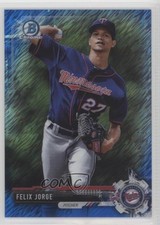 2017 Bowman Chrome Prospects Blue Shimmer Refractor /150 Felix Jorge #BCP166 i6j