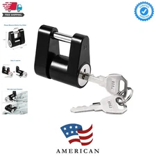 Black Trailer Hitch Coupler Lock, Dia 1/4 Inch, 3/4 Inch Span for Tow Boat RV...