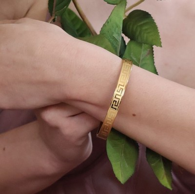 14k Yellow Gold Meander Bracelet Infinity key bracelet GraduationGift