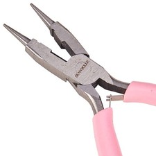 4.5 Inch Round Nose Pliers Wire Cutter 4-in-1 Mini Precision Pliers Wire Bend...