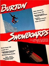 1986 ?  BURTON SNOWBARDS Chris Karol Cruzer 165 Print Ad ? 80s BMX Bike FA.49