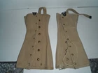 Vintage 1942 WW2 WWII Military Canvas Boot Gaiters Covers Gregory & Read Co Sz 3