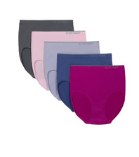 Ellen Tracy Women's 5-Pack Seamless Brief
