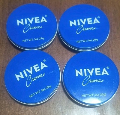4 Pack Nivea Moisturizing Skin Cream Travel Size for Hand Body Face, 1 oz