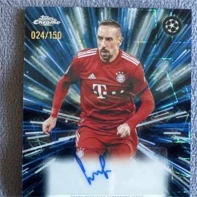 Topps Chrome UEFA 2023-24 Franck Ribery Black Lazer Auto Blue /150 BLA-FB