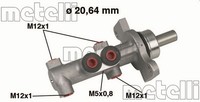 Metelli Hauptbremszylinder 05-0422 FüR CitroËN Enterprise Peugeot 1007 C2 C3 16V