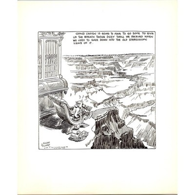 When We Gaze Down Grand Canyon Vintage Gaar Williams Cartoon Print SI9