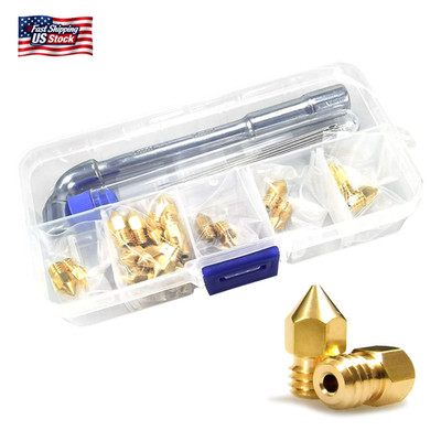 MK8 Nozzles 24 Pcs 3D Printer Extruders Brass Nozzles 0.2Mm, 0.4Mm,0.6Mm, 0.8Mm,