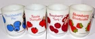 4 Vintage Anchor Hocking Strawberry Shortcake & Friends Milk Glass Mugs 1980s