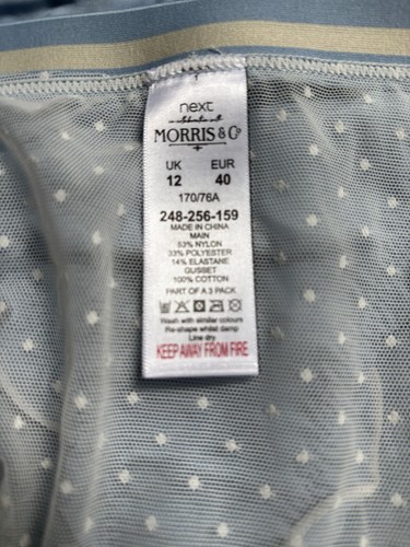 BNWT, Morris & Co, Next, Blue Willow Bough, 3 Pack, Knickers / Underwear 12 - Picture 2 of 5