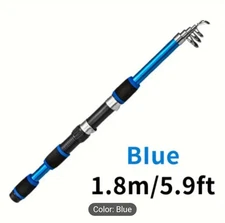 Telescoping Fishing Rod Glass Fiber EVA Handle Carp Spinning Rod Fishing Pole 