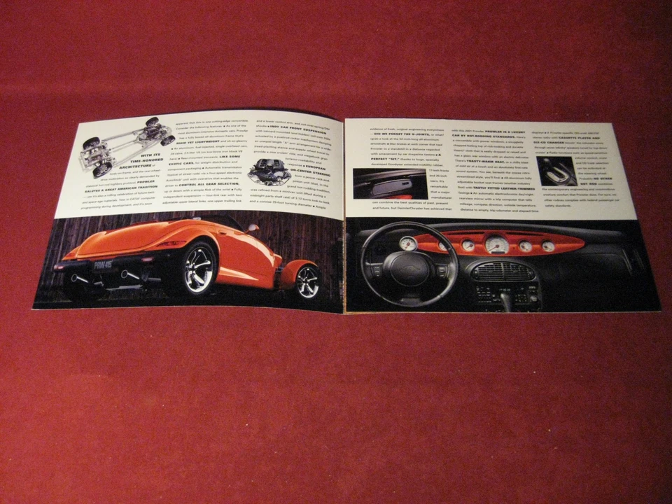Chrysler Plymouth Prowler 2000 folleto de ventas catálogo original antiguo Foto 2 de 4