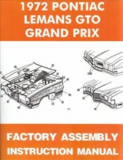 1972 Pontiac Bound Factory Assembly Manual Gto Lemans Grand Prix Exploded Views