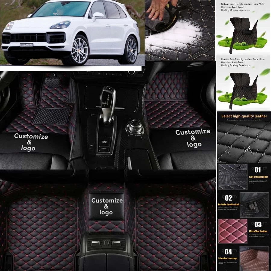For Porsche Cayenne Car Floor Mats Carpets Cargo Liners Custom All Weather Foto 4 de 4