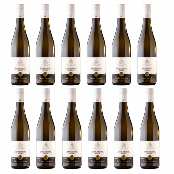 Grauburgunder Feinherb - Fruchtiger WeißWein - Feinherber Wein Angebote 12X0,75L-image