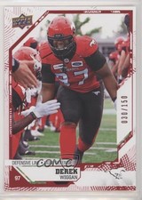 2019 Upper Deck CFL Red 30/150 Derek Wiggan #149 n1u