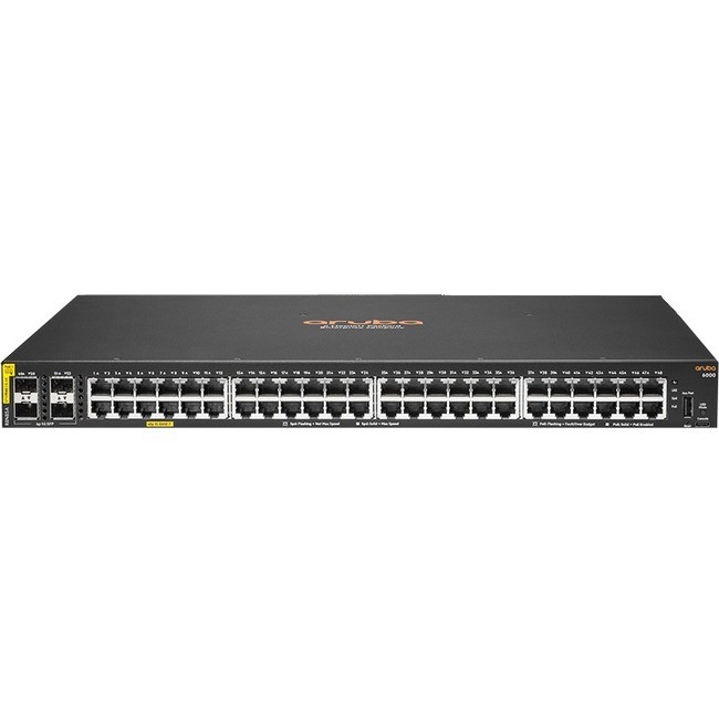 Коммутатор Aruba 6000 48G Class4 PoE 4SFP мощностью 370 Вт (R8N85A#ABA)