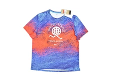 NEW Nike Miller Team USA Mens Running Shirt Dri-Fit Blue Red Size Large FJ3411-6