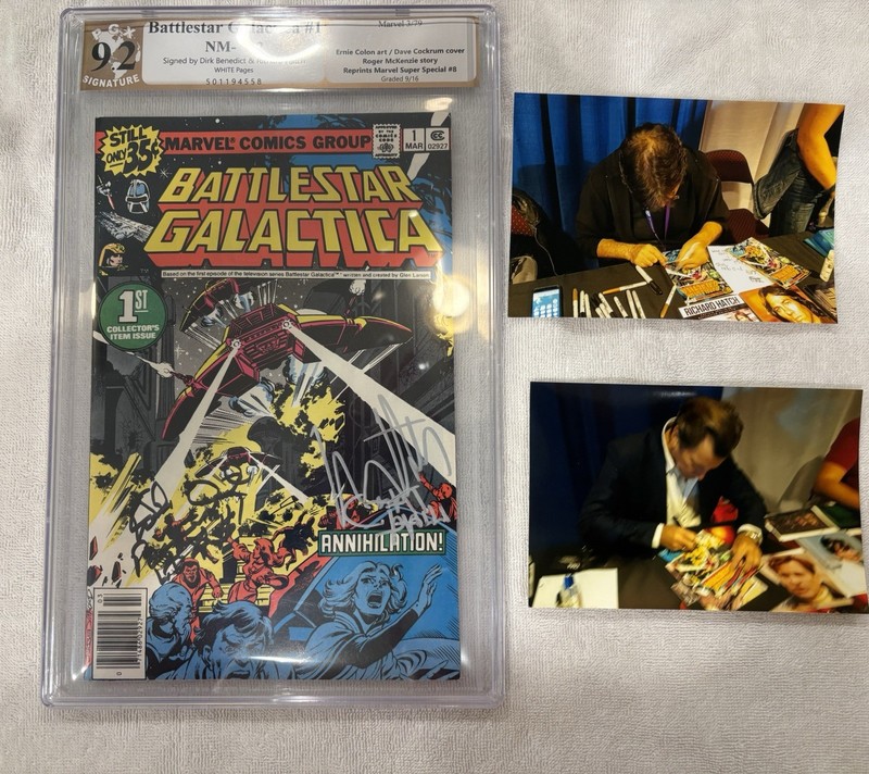 BATTLESTAR GALACTICA #1, 1979. Autographed By Dirk Benedict, And Richard Hatch.