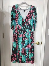 TORRID Women's Sz 3 (3xl) Multicolor Short Cinch Sleeve Dress