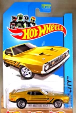 2014 Hot Wheels #94 HW City-Mustang 50th 1971 FORD MUSTANG MACH 1 Gold w/5 Spoke