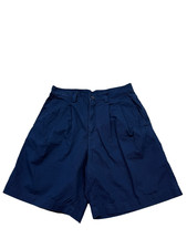 Pantaloncini da golf Adidas da uomo M pieghettati Collegiate Navy UPF 30 tras...