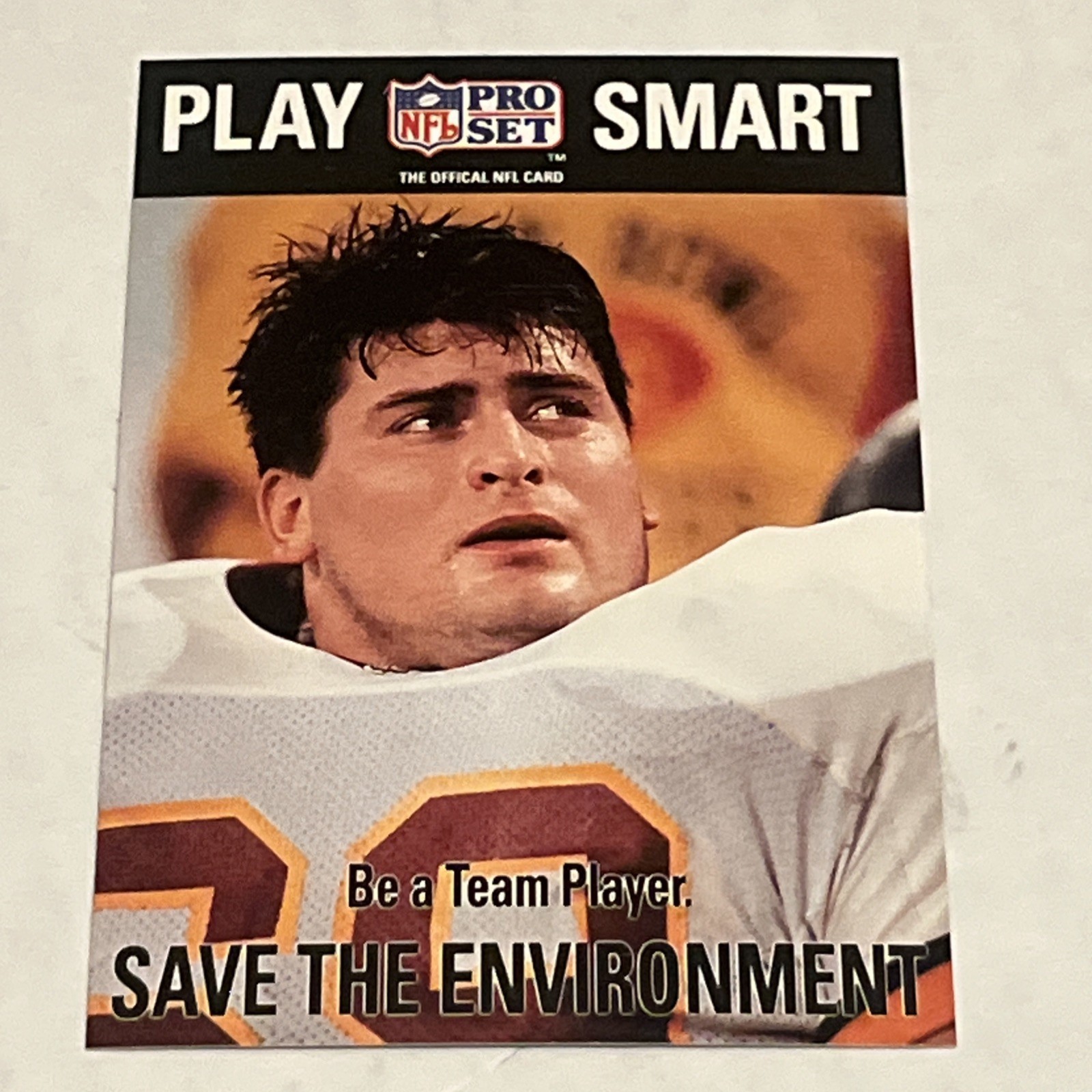 1992 Pro Set  Play Smart #355 Mark Schlereth RC Redskins Rookie Free Shipping!