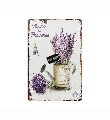 8x12" Lavender Decor Tin Sign - French Country Metal Vintage Yard Wall Decor Art
