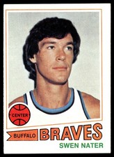 1977-78 Topps Basketball Card Swen Nater RC Buffalo Braves #92 EX+