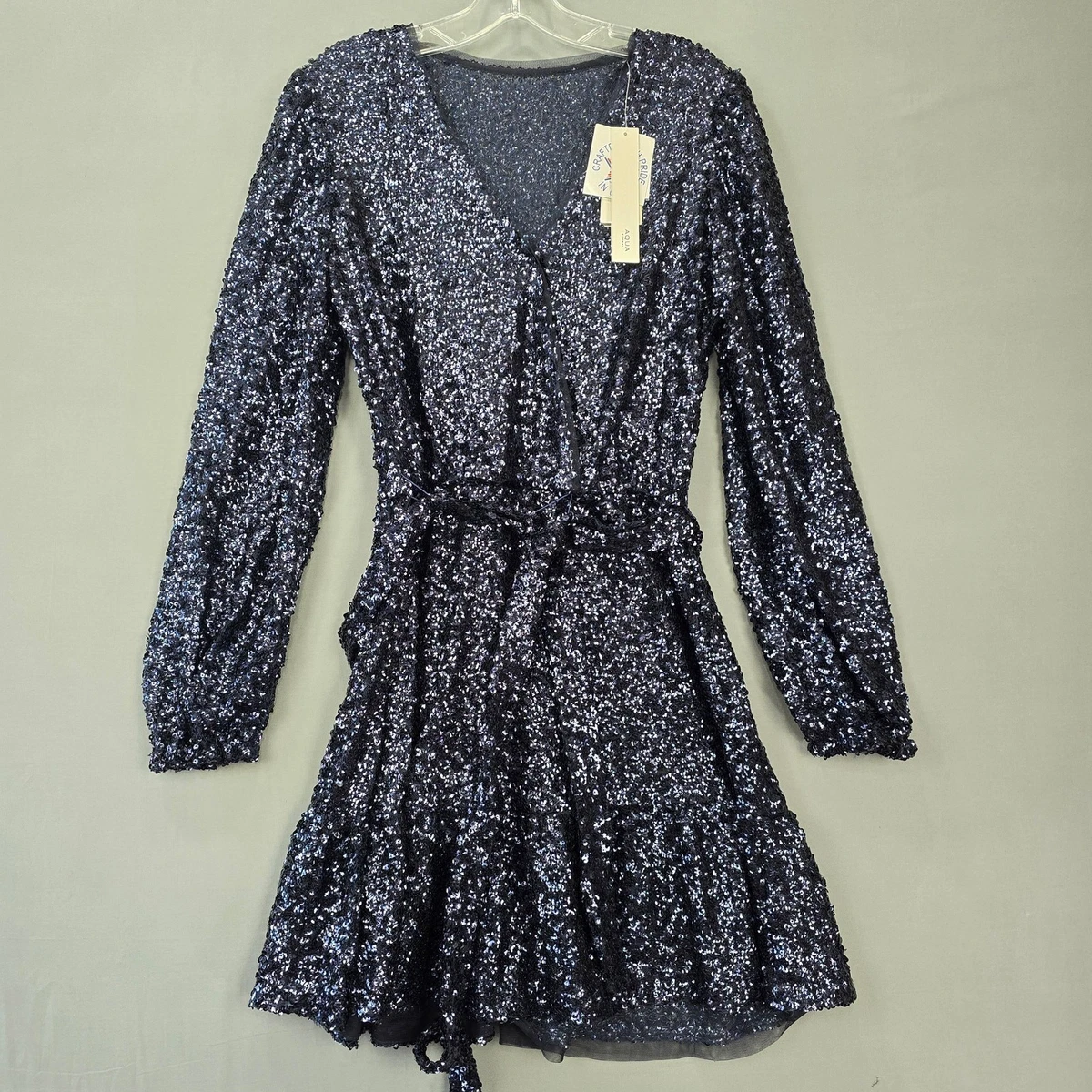 bloomingdale's formal dresses sale Bloomingdales Exclusive Aqua Elegant Backless Black Dress S