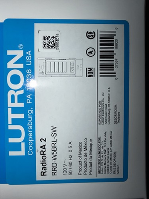 #ad Lutron RRD W5BRL SW Wireless Wall Mount Smart Push Button Keypad Switch White $110.00