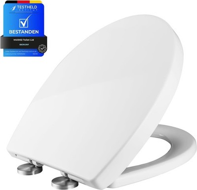 Toilet Seat  Release White Universal Easy Install Antibacterial Heavy Duty 150kg