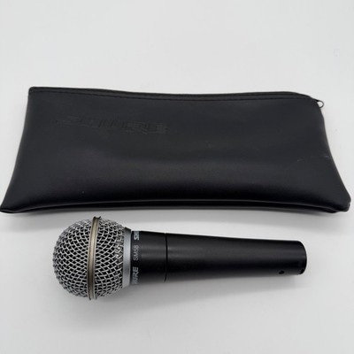 Shure SM58 Dynamic Vocal Microphone Black Cardioid Wired Handheld Mic Tested