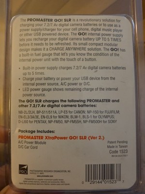 Promaster Xtrapower Go! Digital Charger Power Supply SLR Camera Battery Charger