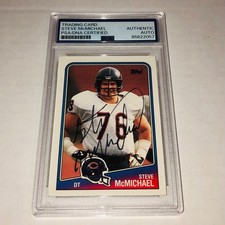 Steve McMichael 1988 Topps #78 Signed Card Auto PSA RARE A