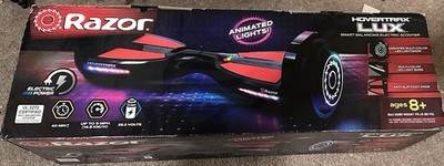  Razor Hovertrax Lux With Animated Lights - Up to 9mph   Distressed Box  