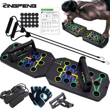 Foldable Push Up Board Set Portable Bar Fitness Trainer for Full Body Workout