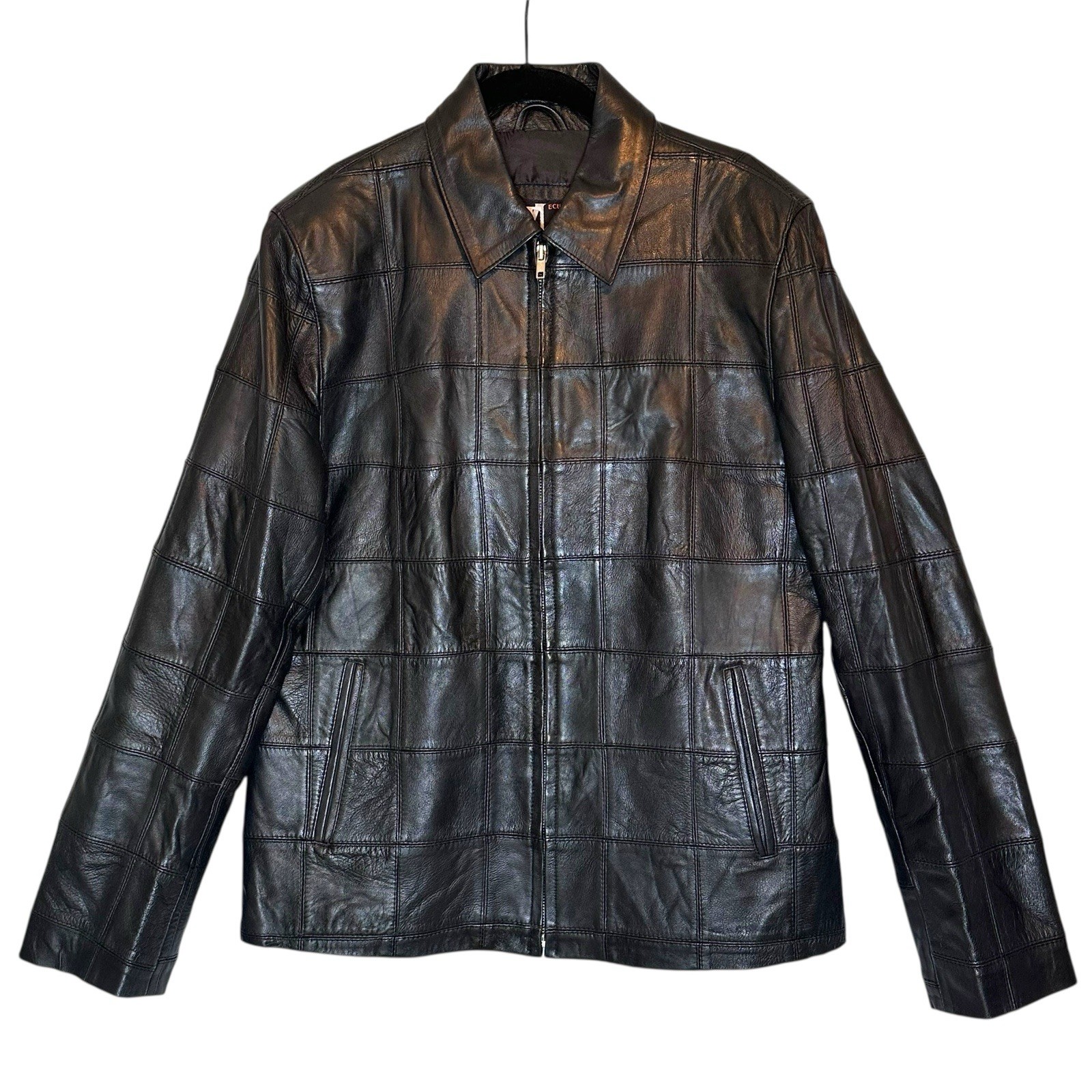 TM Ecuador Black Patchwork Leather Jacket Women’s… - image 1