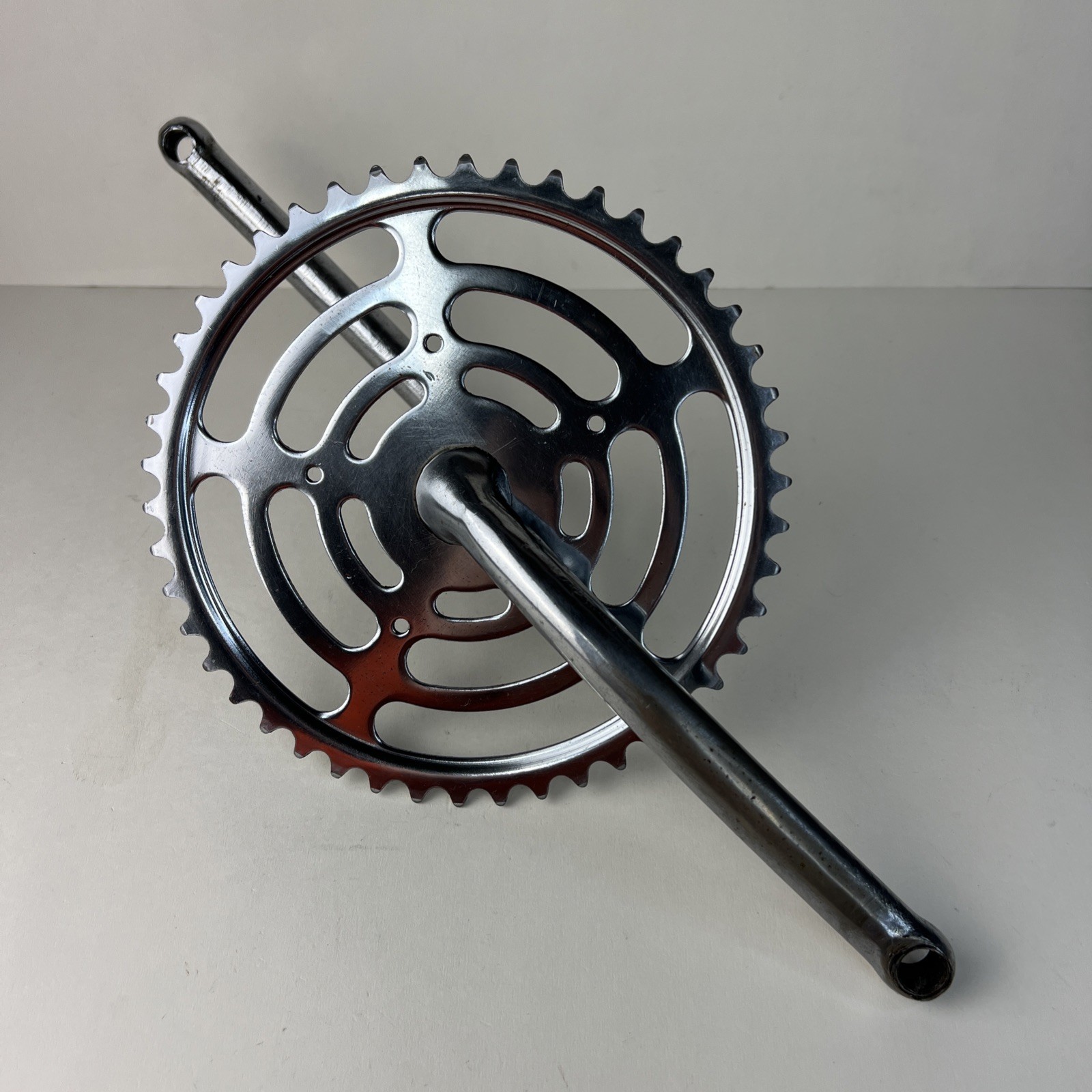 Vintage Chrome Bicycle Crankset Fits Murray & Others