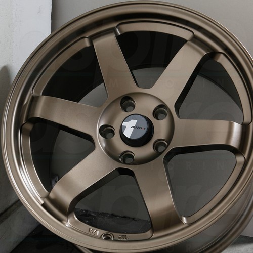 17x8 Matte Bronze Wheels AVID1 AV06 4x100 35 (Set of 4) 73.1 - Picture 6 of 6