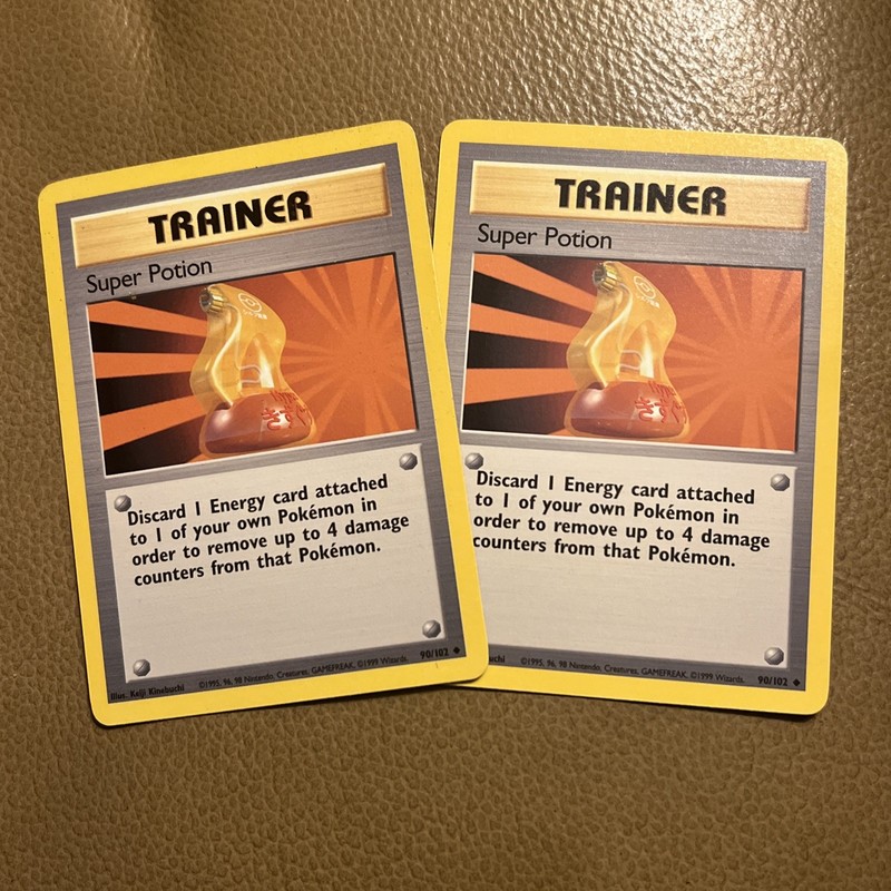 Pokémon TCG Trainer Super Potion 1999 Wizards 90/102 2 Cards English Regular