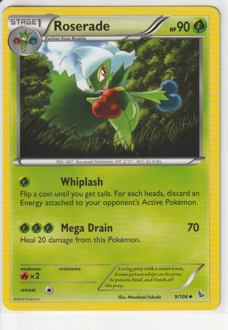 Roserade 9/106 Flashfire Pokemon Near Mint