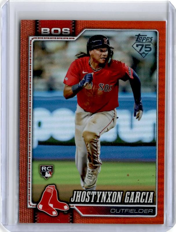 2026 Topps #316 Jhostynxon Garcia Orange Rainbow Foil /25 RC Red Sox Rookie