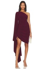 Norma Kamali x REVOLVE Diana Mini Dress W/ Sleeve Plum Womens Size Medium