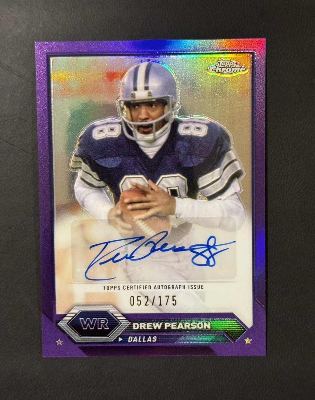 2023 Topps Composite Chrome- Drew Pearson Auto #TCA-DPE Purple Refractor /175